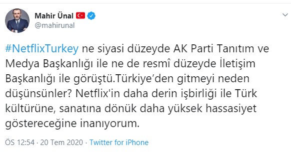 AKP'den Netflix açıklaması