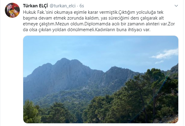 Türkan Elçi: Hukuk Fakültesi’nden mezun oldum