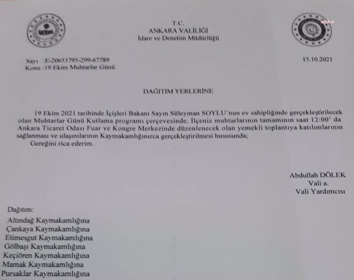 CHP'li Emir: Soylu'nun muhtarlarla yapmayı planladığı görüşmeye katılmak mecburi