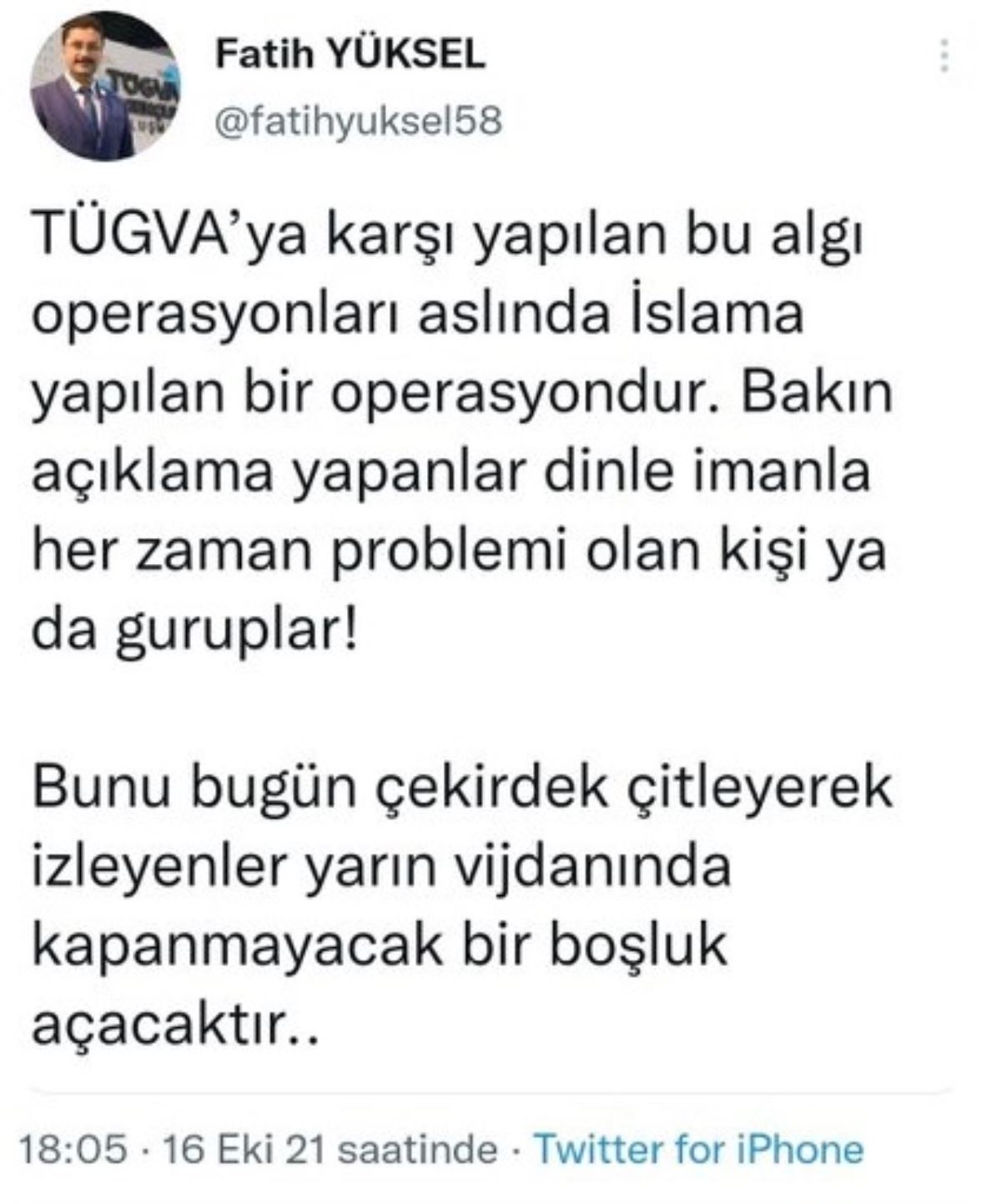 TÜGVA'dan iddialara yeni açıklama: "İslam'a operasyon"