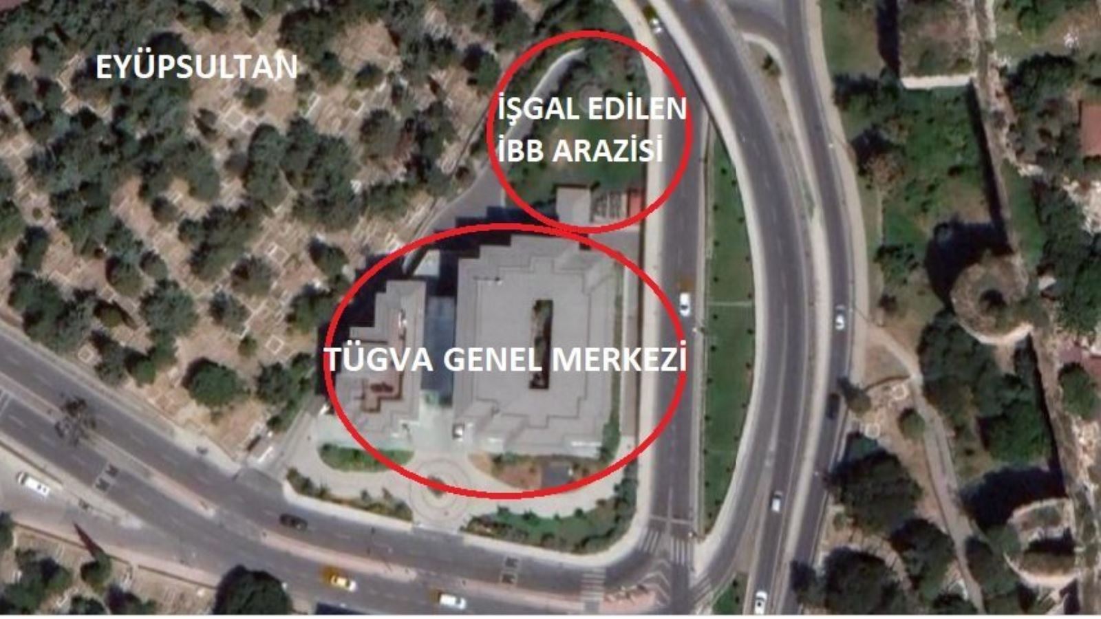 TÜGVA, İstanbul Büyükşehir Belediyesi’nin arazisini işgal edip otopark yaptı