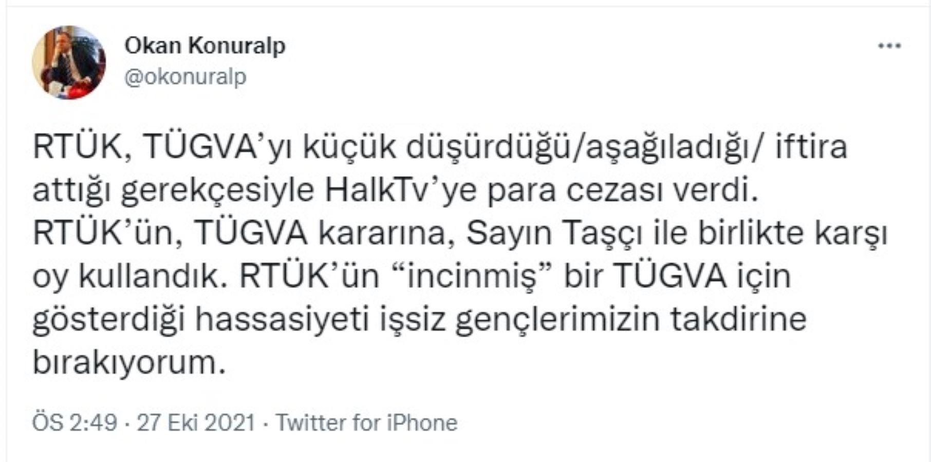 RTÜK'ten Halk TV'ye 'TÜGVA'yı incittin' cezası