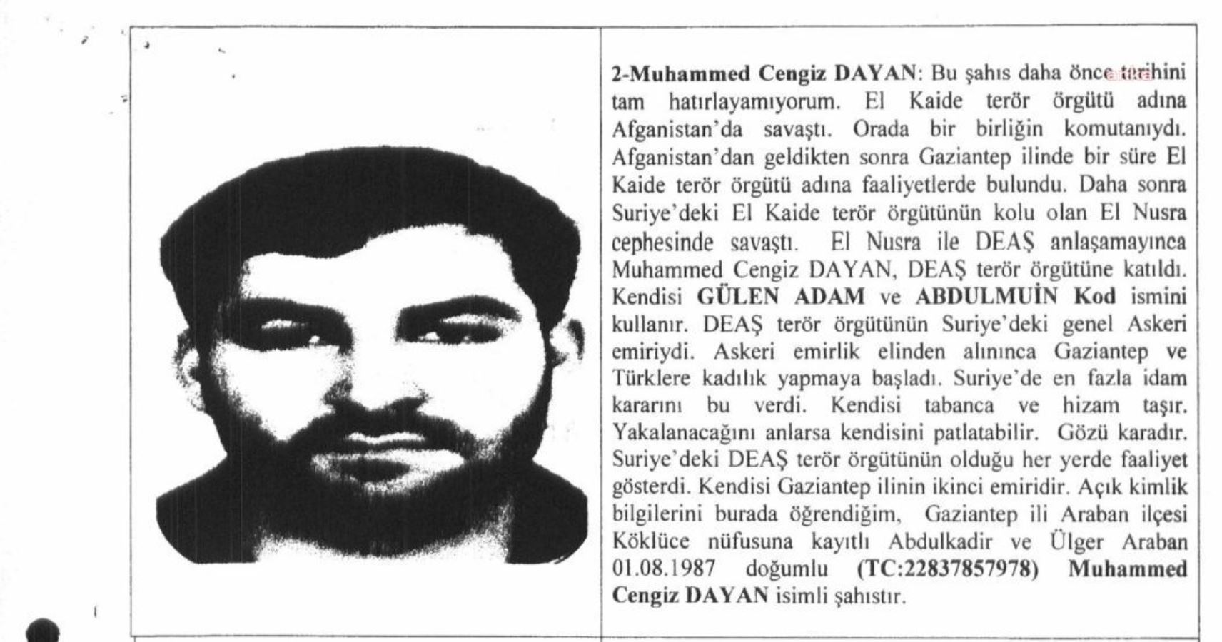 IŞİD’e katılan Türklerin yöneticisi Dayan: 'Yakalanacağını anlarsa kendisini patlatabilir'