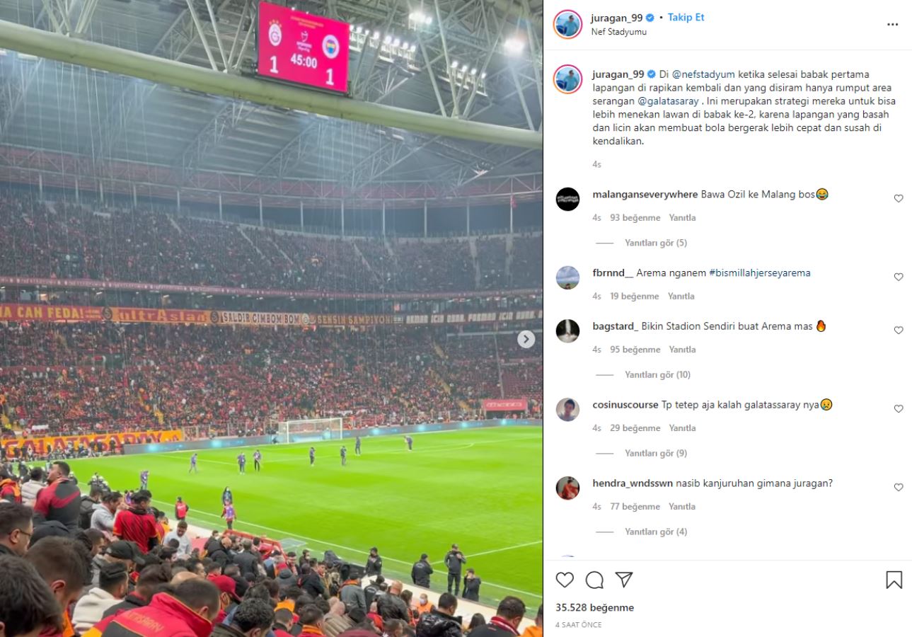Milyarder Gilang Widya Pramana, Galatasaray-Fenerbahçe derbisini tribünde izledi