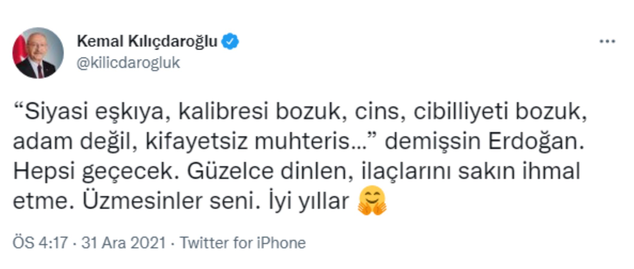 Kılıçdaroğlu'ndan, Erdoğan'a sert yanıt: İlaçlarını sakın ihmal etme