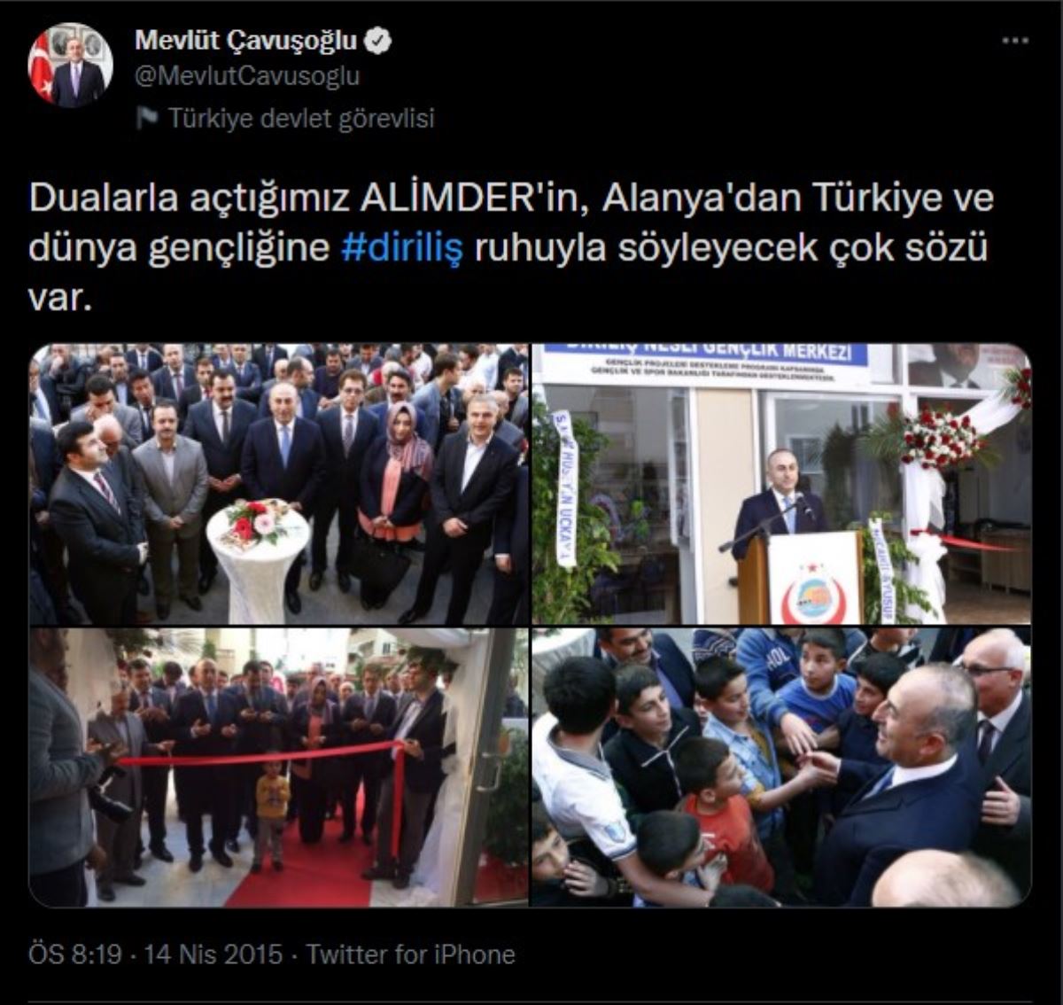Bakan Çavuşoğlu, katliamla gündeme gelen ALİMDER'in açılışına katılmış!