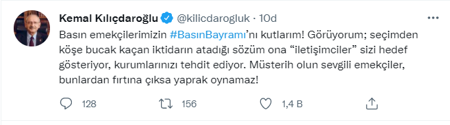 Kılıçdaroğlu'ndan medyaya mesaj: Bunlardan fırtına çıksa yaprak oynamaz!