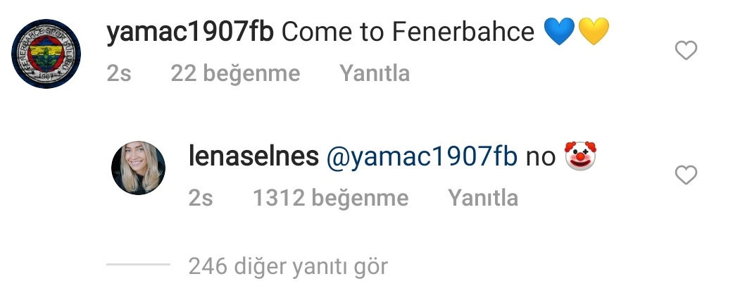 Alexander Sörloth'un kız arkadaşı Lena Selnes'ten Fenerbahçe taraftarına cevap