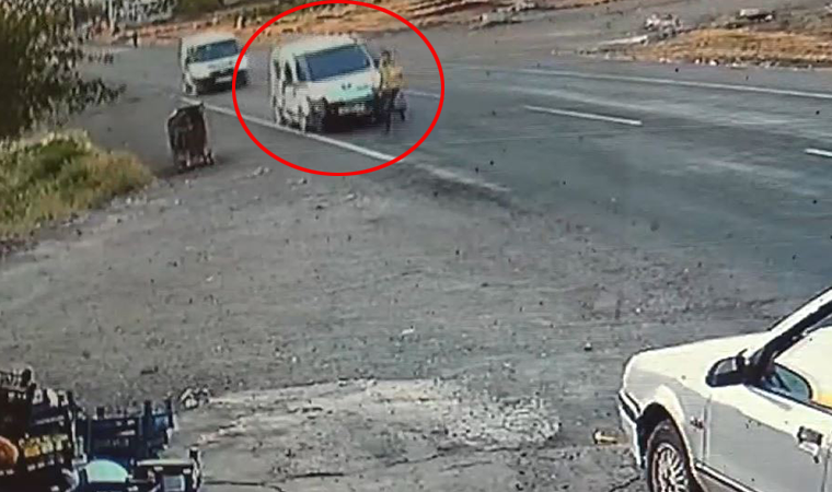 Yola fırlayan çocuk, şoförün dikkati sayesinde ölümden kıl payı kurtuldu