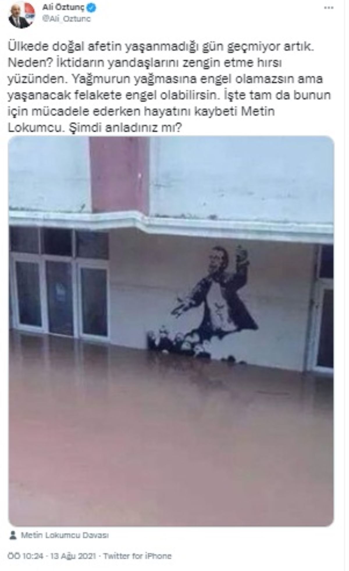 Sel felaketi sonrası yeniden anıldı: "Metin Lokumcu'yu şimdi anladınız mı?"