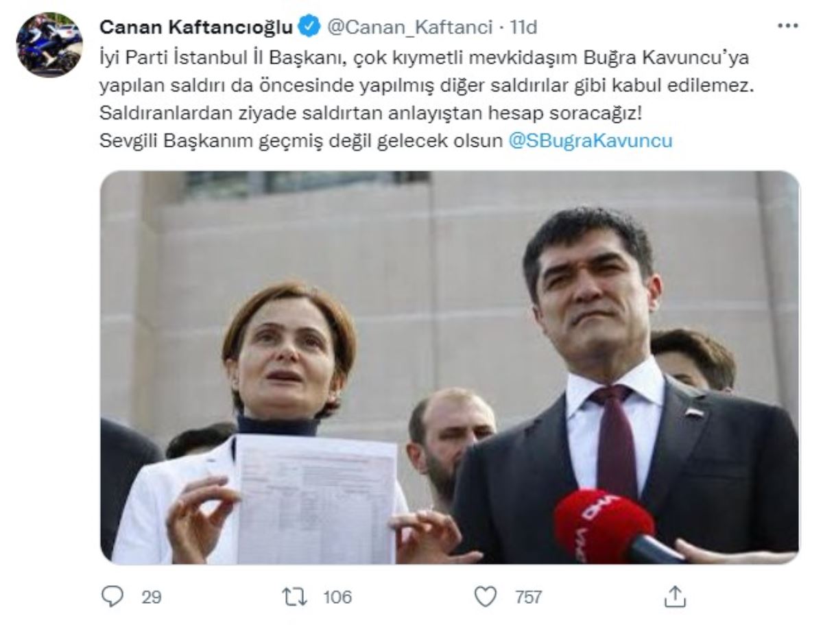 Kaftancıoğlu'ndan saldırıya uğrayan 'İYİ Parti İl Başkanı' tepkisi
