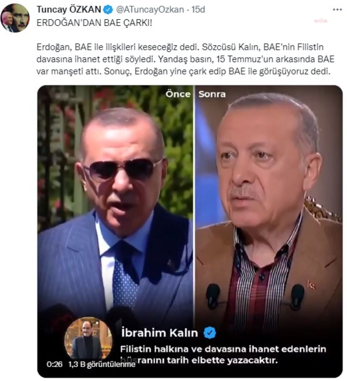 CHP'li Tuncay Özkan'dan Erdoğan'ı kızdıracak video