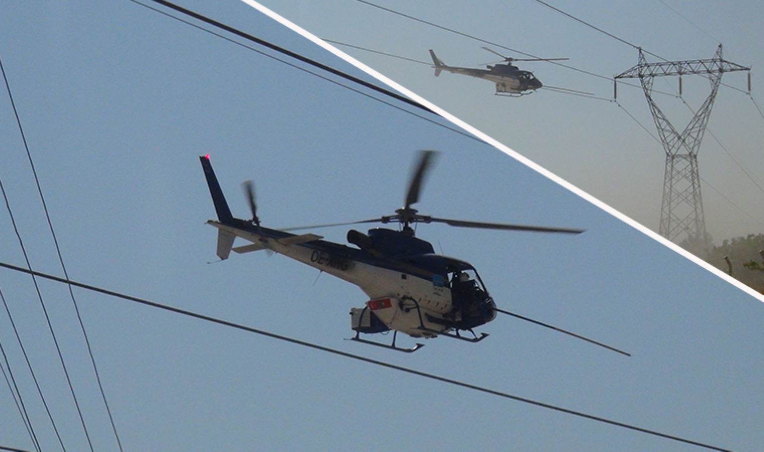 Şanlıurfa’da 'helikopter tellere takıldı' paniği