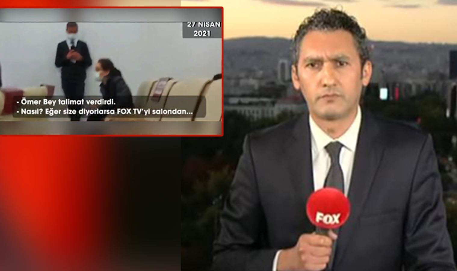 Basın toplantısına alınmayan FOX TV muhabirinin o anları kamerada