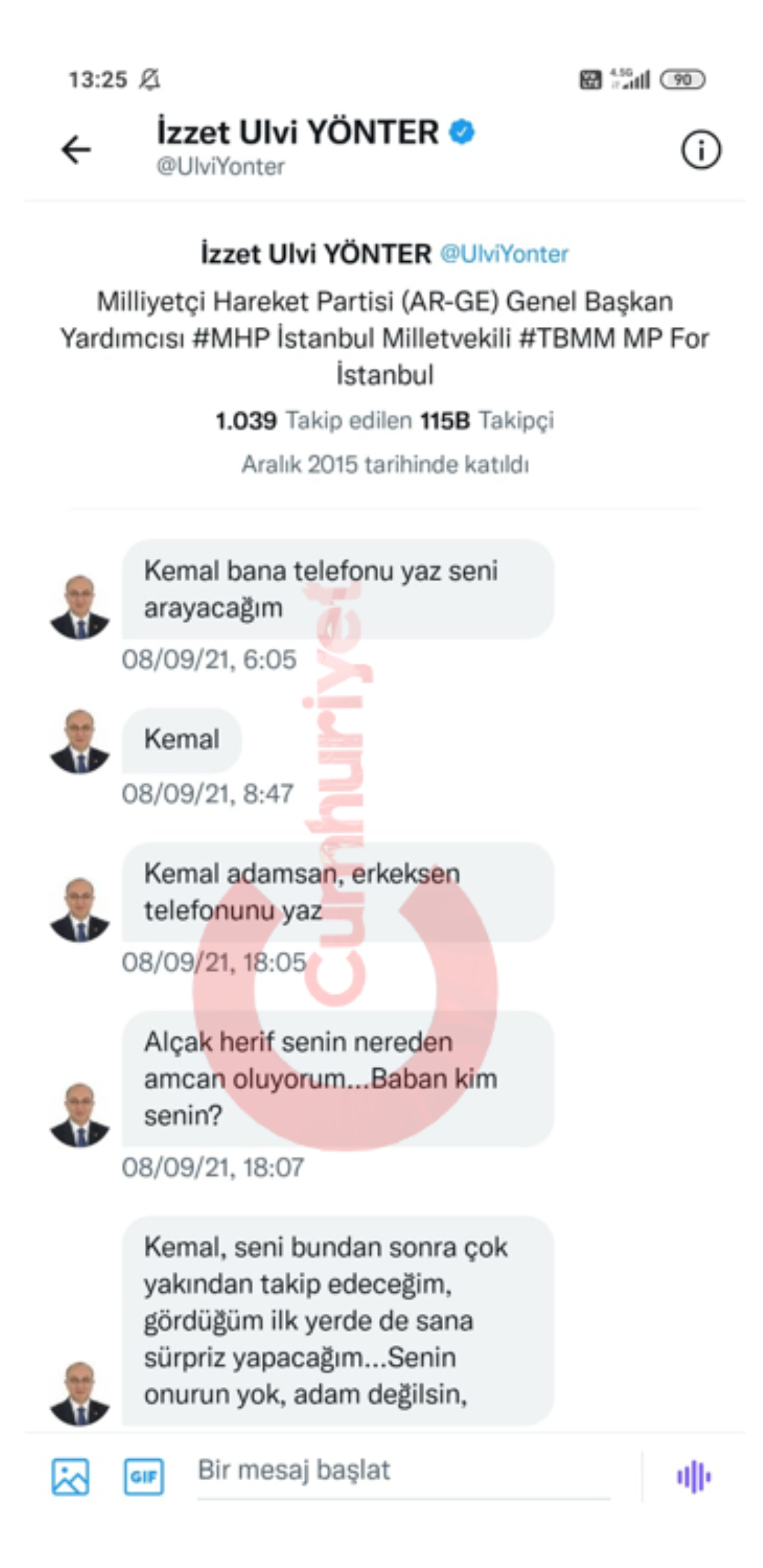Özkiraz: MHP'li Yönter beni 1,5 yaşındaki kızıma tecavüz etmekle tehdit etti