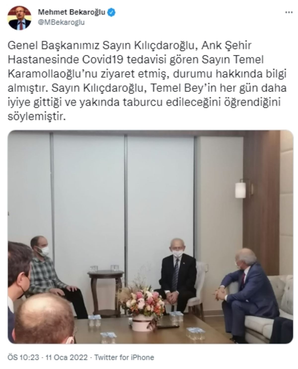 Kılıçdaroğlu, Karamollaoğlu'nun sağlık durumu hakkında bilgi aldı