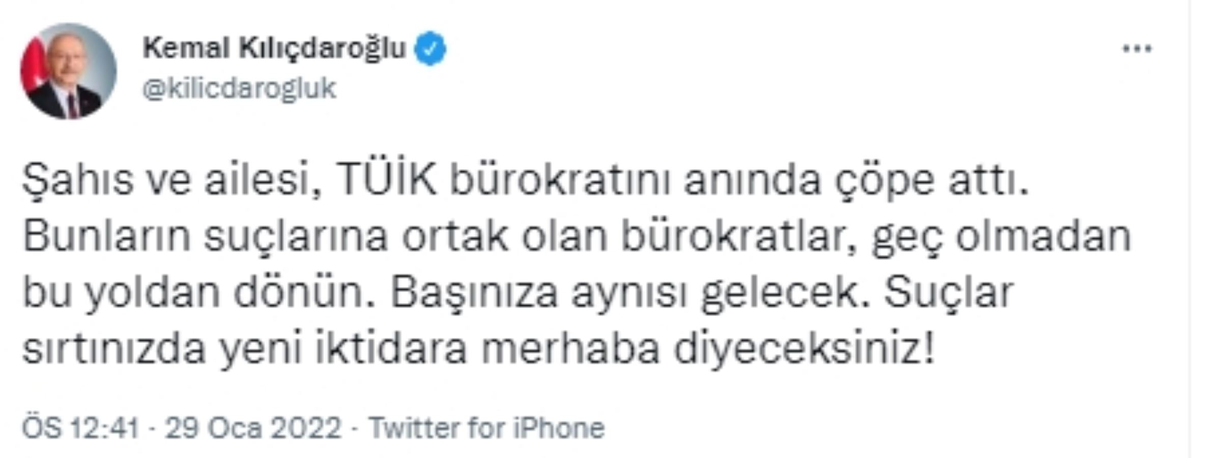Kılıçdaroğlu'ndan TÜİK mesajı: Başınıza aynısı gelecek