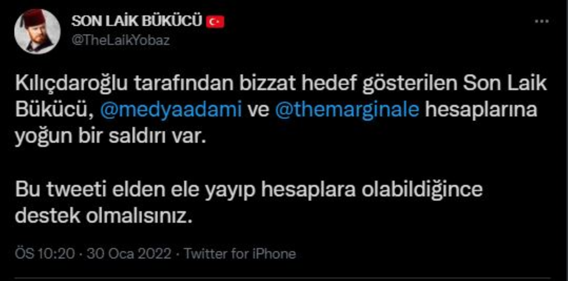 Kılıçdaroğlu'nun ifşa ettiği trol hesap 'destek istedi': 'Yoğun bir saldırı var, destek olmalısınız'