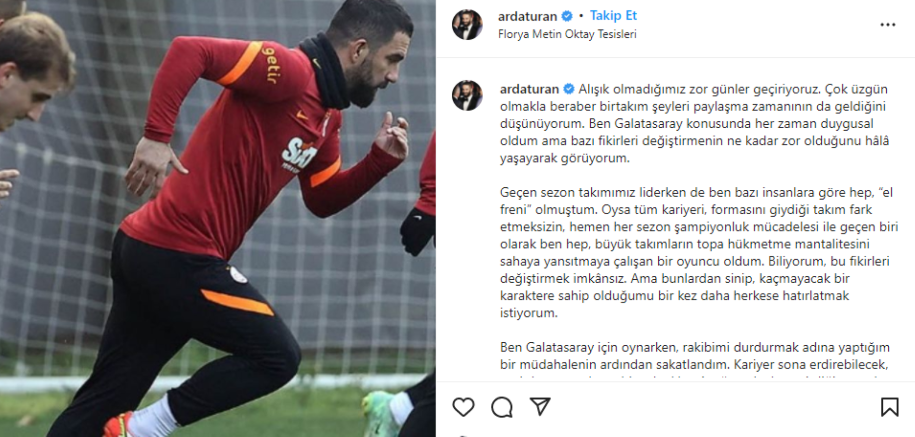 Arda Turan: Galatasaray için mücadele vermekten geri durmayacağım