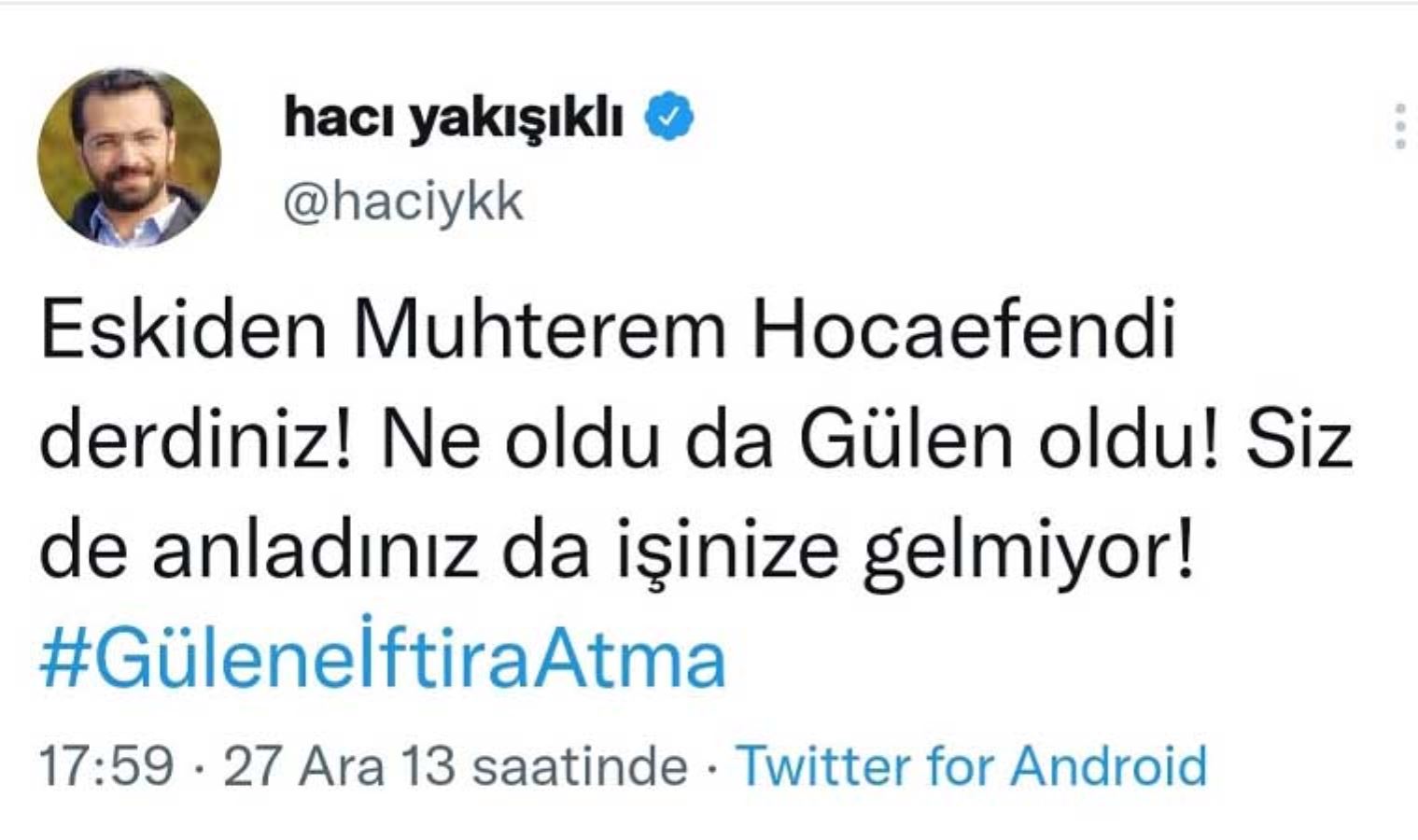 Akit'in Ankara temsilcisi Hacı Yakışıklı Tarkan'ı hedef aldı, FETÖ iletileri ortaya saçıldı