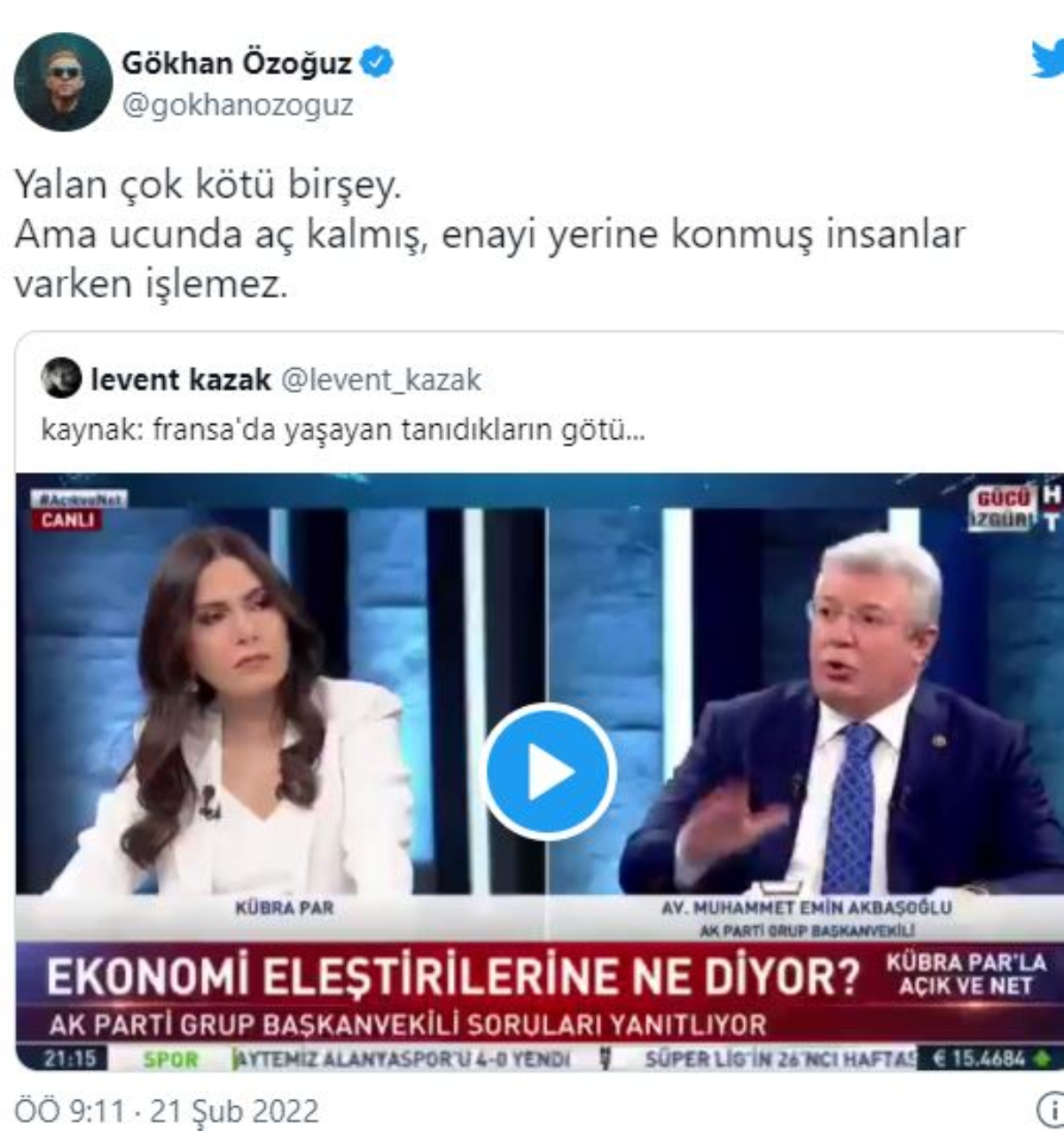AKP Grup başkanvekili Muhammet Emin Akbaşoğlu'nun enflasyon' hesabına Gökhan Özoğuz'dan tepki