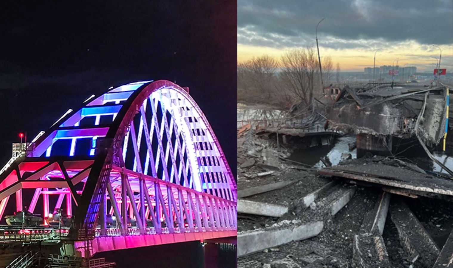 Ukrayna kuvvetleri, Rus tankının ilerlemesini durdurmak için Kiev yakınlarındaki köprüyü patlattı