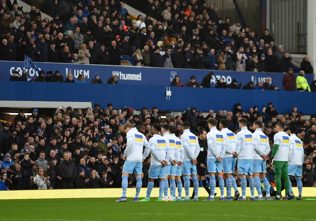 Everton-Manchester City maçında Ukrayna’ya destek