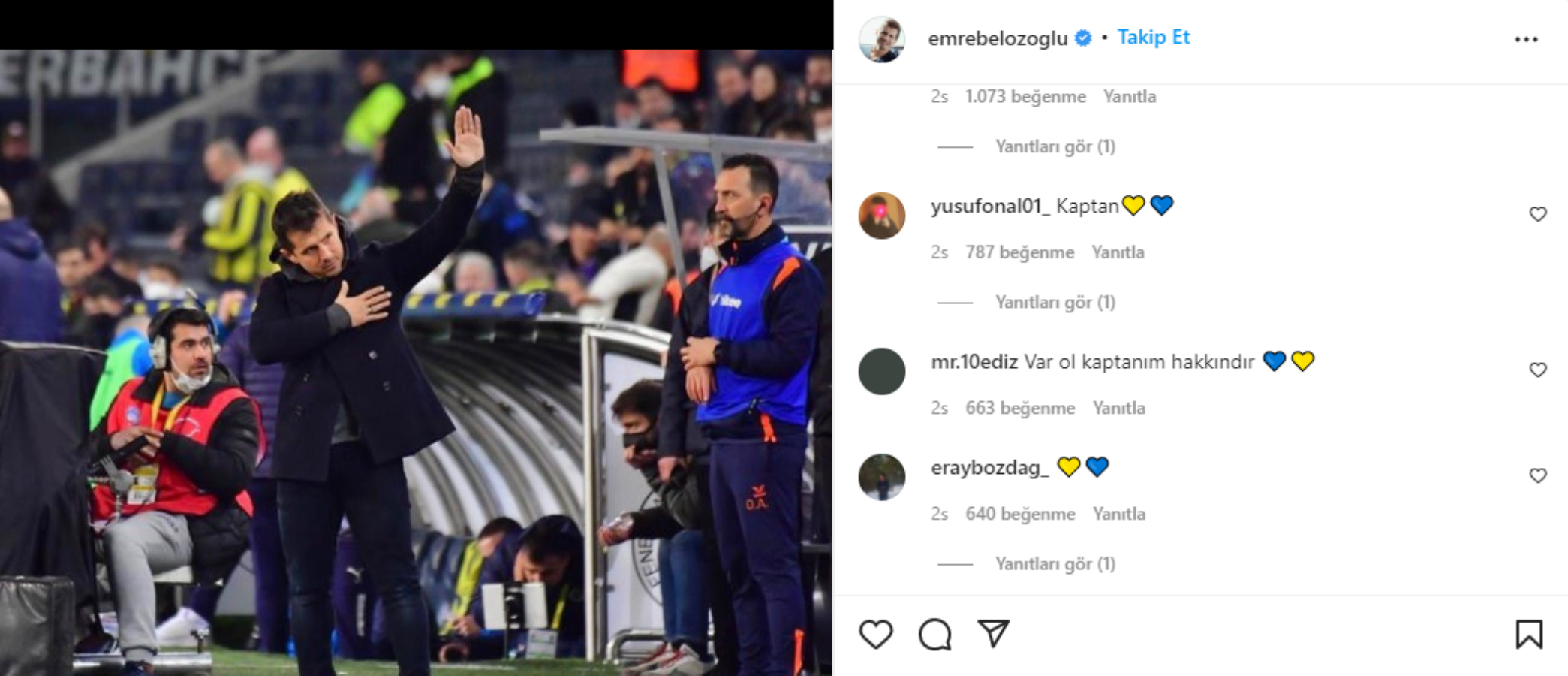 Fenerbahçe maçının ardından Emre Belözoğlu’ndan dikkat çeken paylaşım