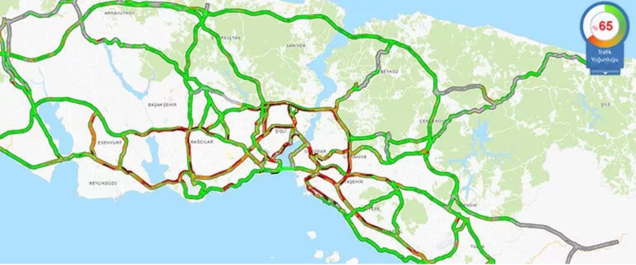 İstanbul'da kar alarmı trafik yoğunluğuna yansıdı