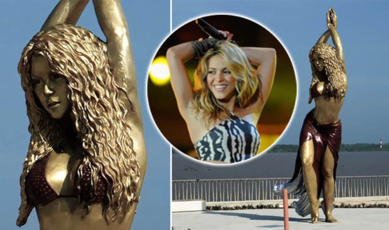 Shakira heykelindeki hata gözlerden kaçmadı