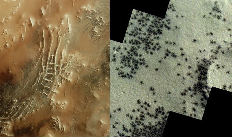 Avrupa Uzay Ajansı görüntüledi… Mars’ta örümcekleri andıran izler tespit edildi