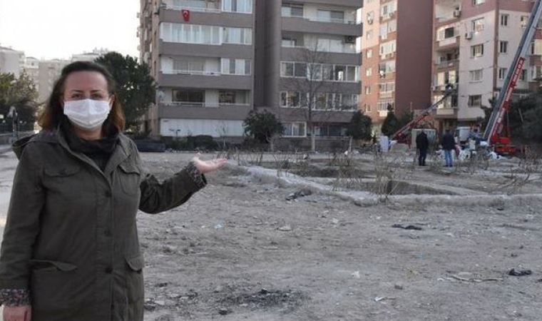 Depremzede aile yıkılan apartmanın yerine çocuk parkı yapılmasını istiyor