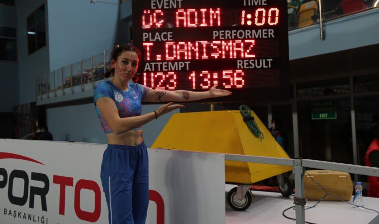 Milli atlet Tuğba Danışmaz'dan yeni Türkiye rekoru