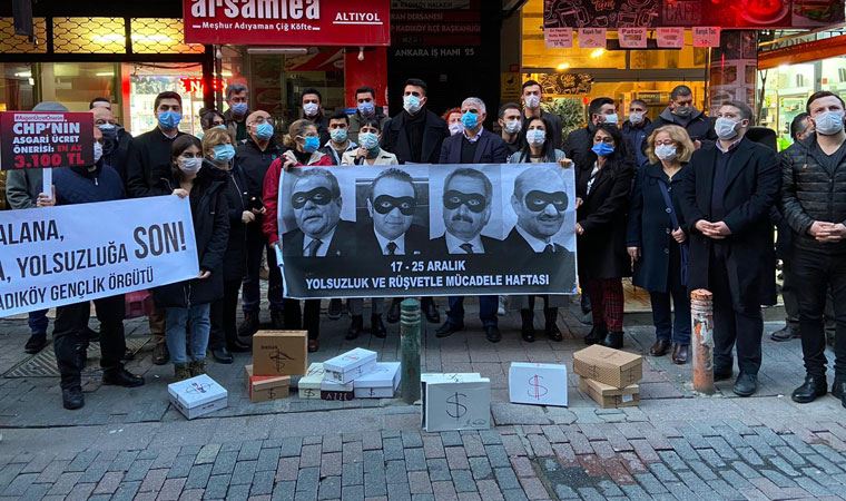 Kadıköy CHP'den 17-25 Aralık protestosu