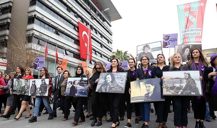 Karşıyaka’da ‘mor’ yürüyüş: Kadınlardan eşitlik ve adalet çağrısı