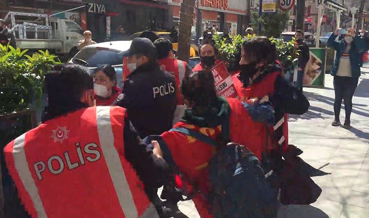 Ücretsiz izin düzenlemesini protesto eden EHP’liler gözaltına alındı