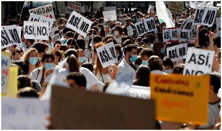 İspanya'da sağlık çalışanları süresiz grev yolunda
