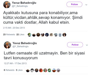 Bakanların taziye yarışına girdiği Yavuz Bahadıroğlu'nun unutulmayan 'FETÖ'  paylaşımları