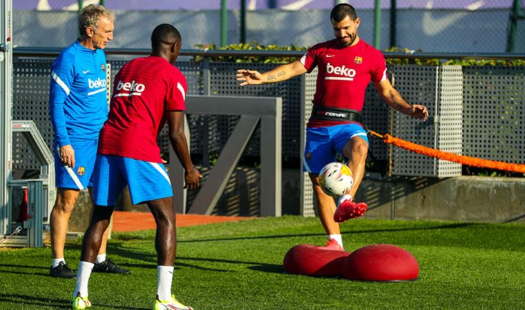 Barcelona'ya Sergio Aguero ve Ousmane Dembele'den iyi haber