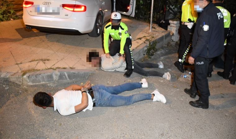 Aksaray'da alkollü bir sürücü polise zor anlar yaşattı