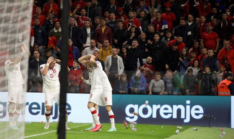 Polonya golü atınca Arnavutluk karıştı