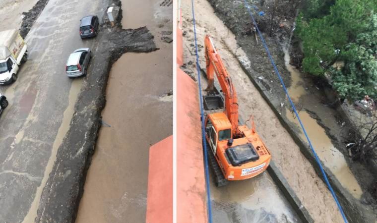 Selin vurduğu Bozkurt’ta sağanak yağış sonrası sokaklar sular altında kaldı