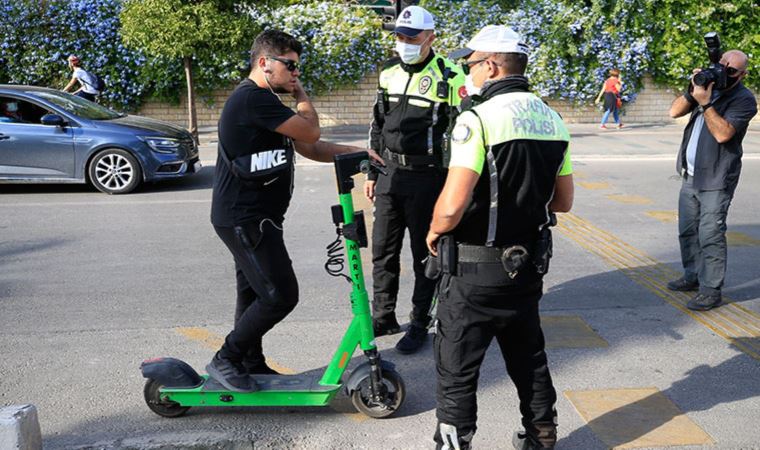 Kurallara uymayan elektrikli scooter sürücülerine ceza yağdı