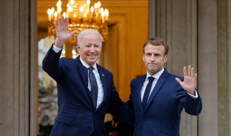ABD Başkanı Biden ile Fransa Cumhurbaşkanı Macron, Roma'da bir araya geldi