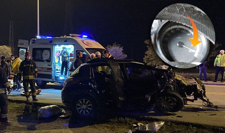 Konya'da feci kaza: Hız kadranına dikkat!