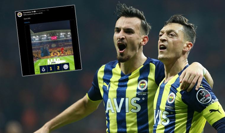 Fenerbahçe, Galatasaray galibiyeti sonrasında paylaşımda bulundu: 'Oyun bitti'