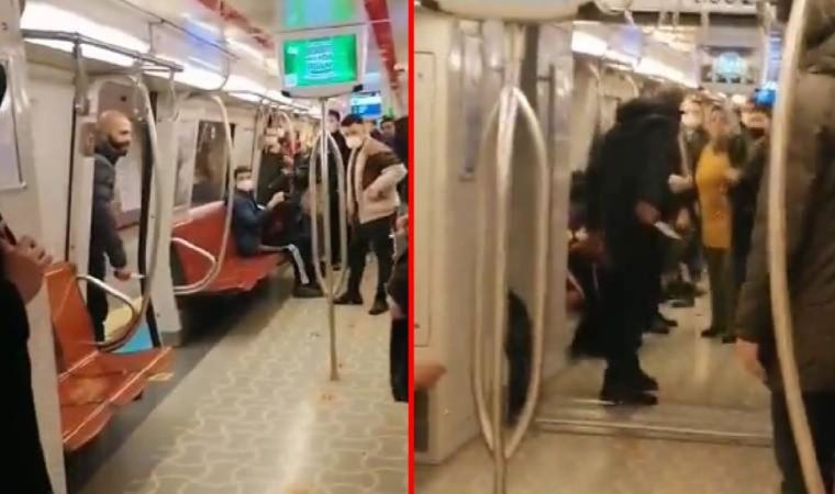 İstanbul metrosunda bıçaklı saldırgan kadınları tehdit etti