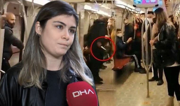 Metroda bıçakla tehdit edilen kadın konuştu