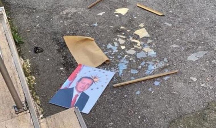 Erdoğan’ın fotoğrafını yere atan kişi gözaltına alındı