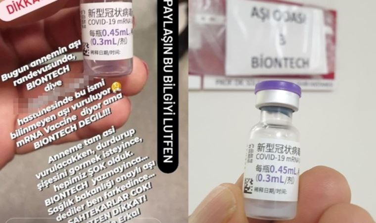 Çince yazılı Biontech aşıları kafa karıştırdı!